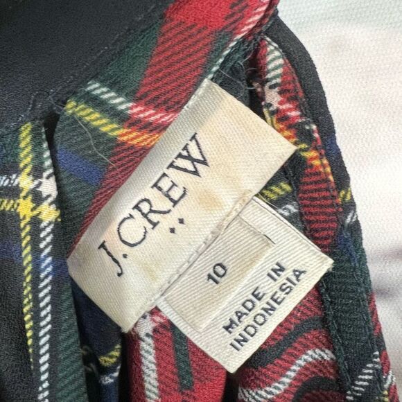 J. Crew Women's Halter Plaid Camisole Top Size 10 Multicolor Sleeveless - Picture 3 of 6